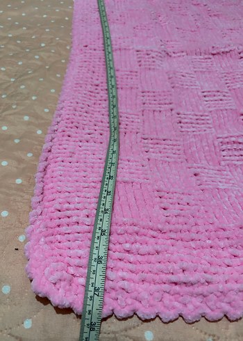 Pembe Örgü Çocuk Battaniyesi - Görsel 4