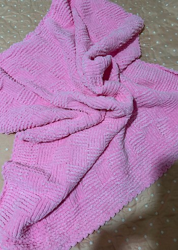 Pembe Örgü Çocuk Battaniyesi - Görsel 2