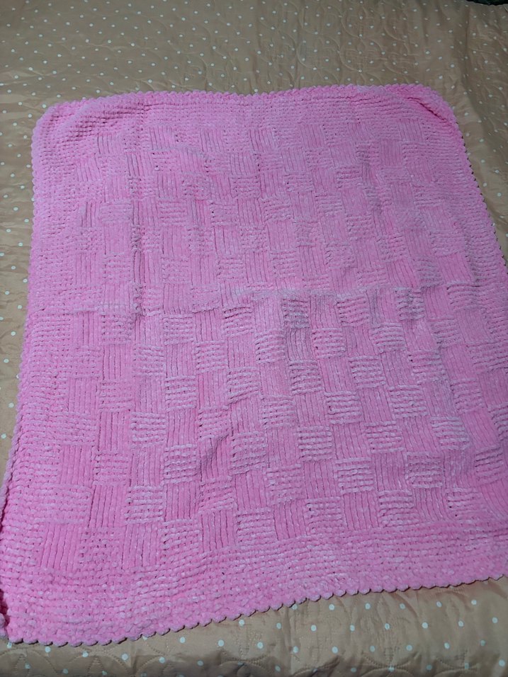 Pembe Örgü Çocuk Battaniyesi - Görsel 3