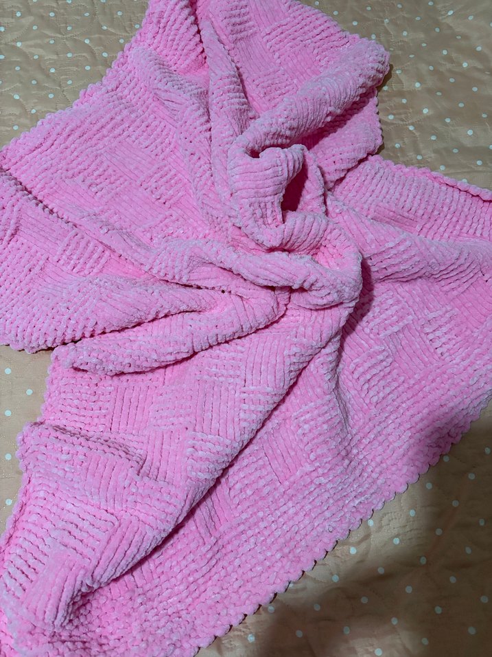 Pembe Örgü Çocuk Battaniyesi - Görsel 2
