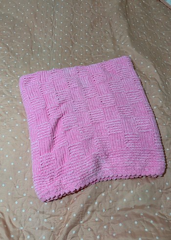 Pastel Renkli Örgü Çocuk Battaniyesi - Görsel 2