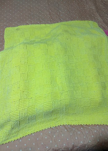 Pastel Renkli Örgü Çocuk Battaniyesi - Görsel 4