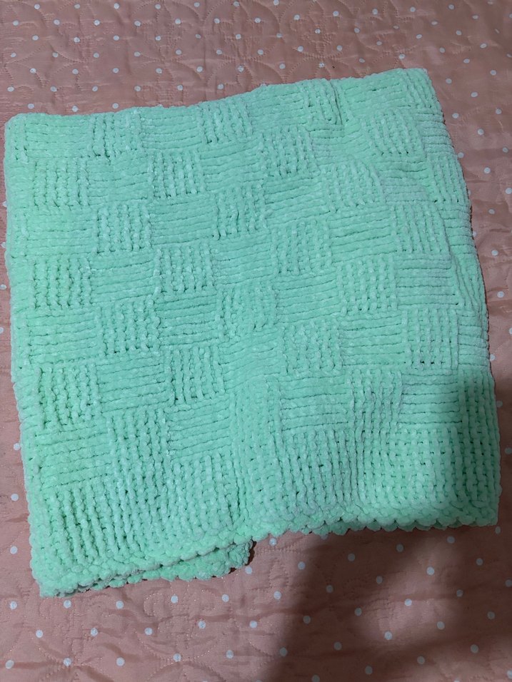 Pastel Renkli Örgü Çocuk Battaniyesi - Görsel 5