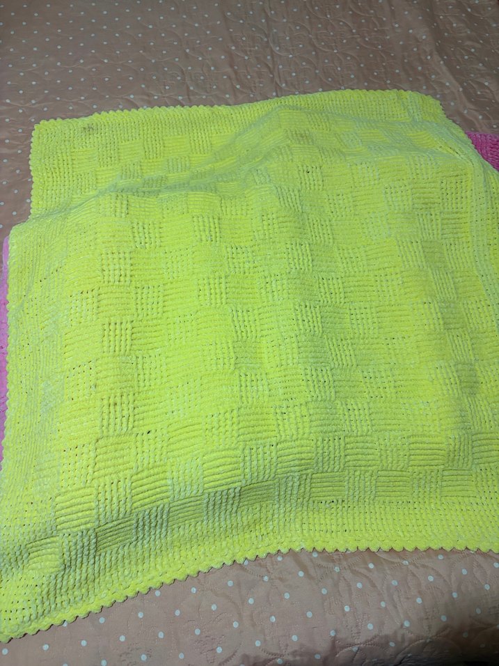 Pastel Renkli Örgü Çocuk Battaniyesi - Görsel 4