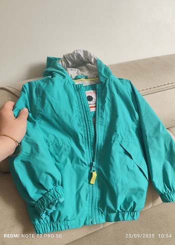 LC Waikiki Kapüşonlu Turkuaz Erkek Çocuk Yağmurluk