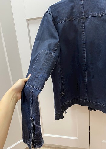 xl Beden lacivert Renk Erkek Lacivert Denim Ceket, Düğmeli,