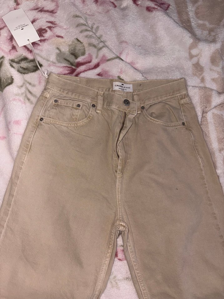 Bej Kadın Boyfriend Pantolon - Görsel 2