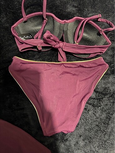 Pierre cardin 3 lü mürdüm bikini takımı - Görsel 6
