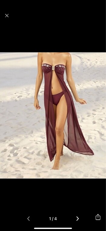 Pierre cardin 3 lü mürdüm bikini takımı - Görsel 9