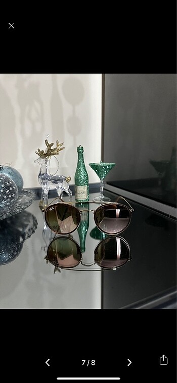 Orijinal kutulu Rose Gold Rayban Gözlük - Görsel 7