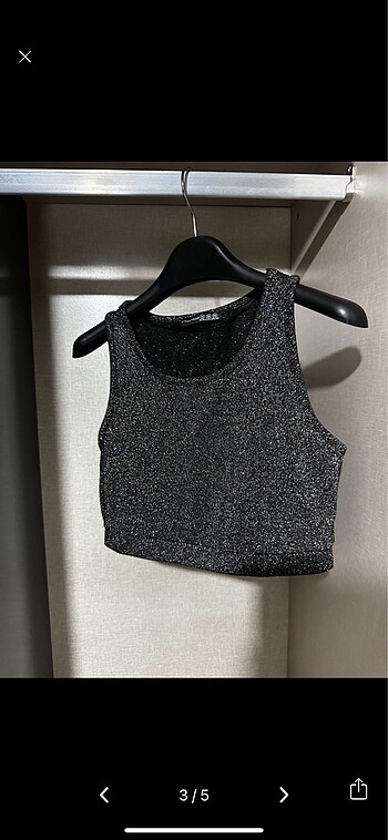 Atmosphere Simli Parıltılı Crop - Görsel 3