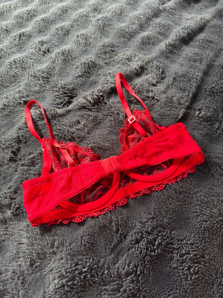 Kırmızı Nakışlı Sütyen - Görsel 4