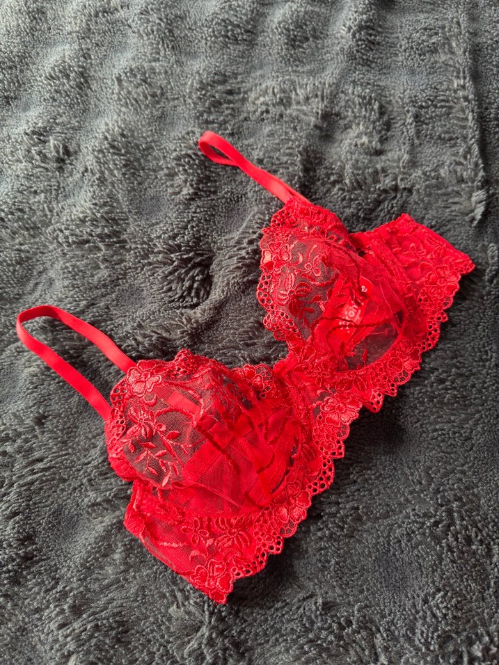 Kırmızı Nakışlı Sütyen - Görsel 3