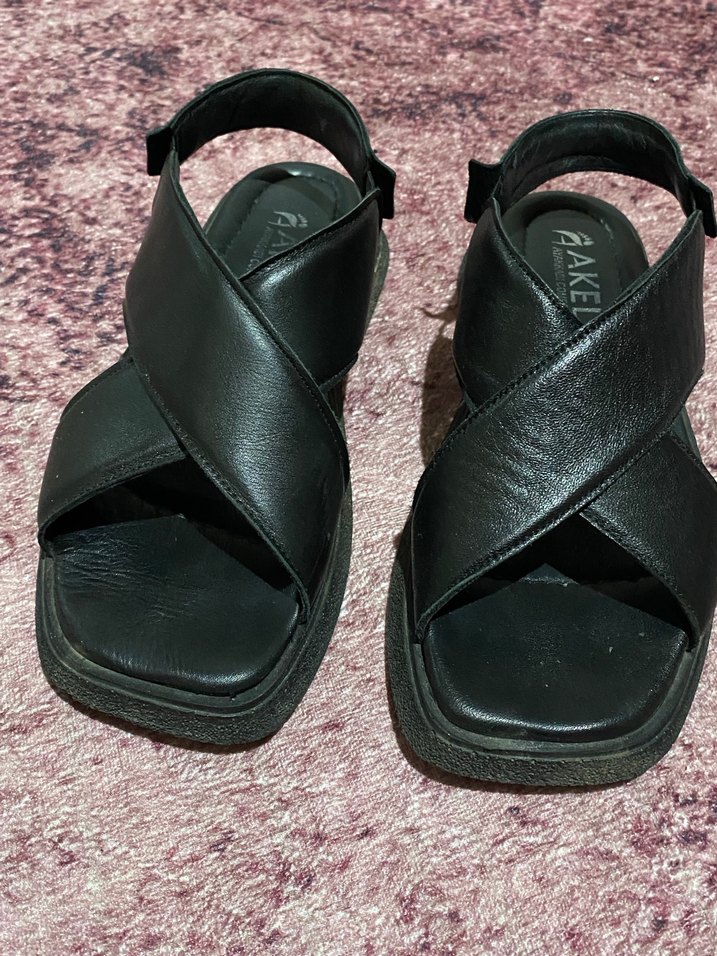 Siyah Platform Kadın Sandalet - Görsel 3