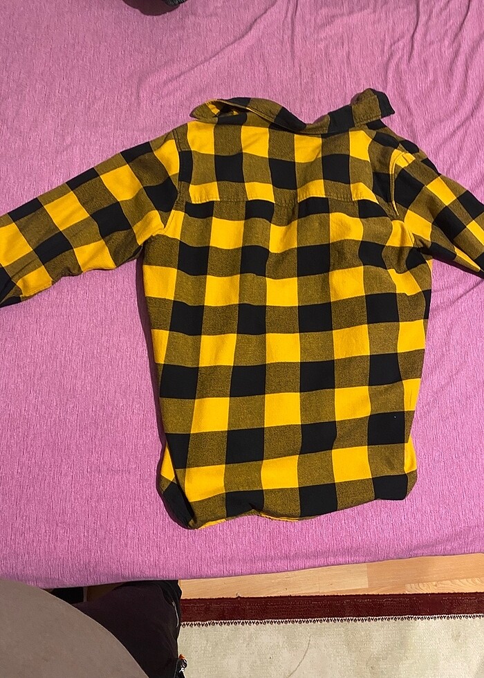 H&M hardal sarısı oduncu gömleği - Görsel 2