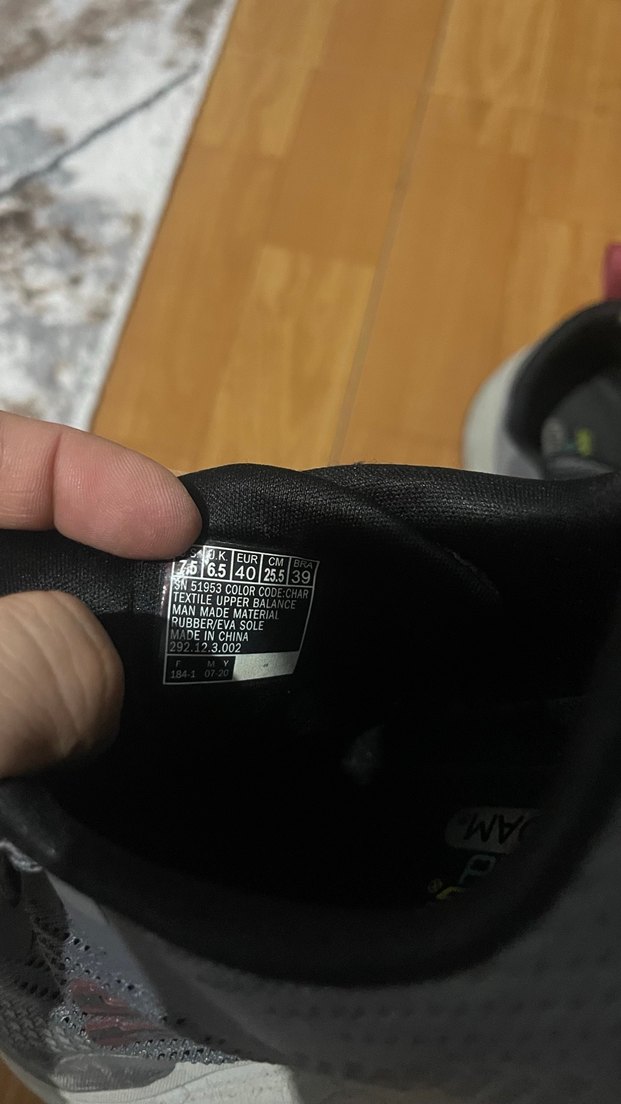 Gri Erkek Spor Ayakkabı Bağcıkları - Görsel 2