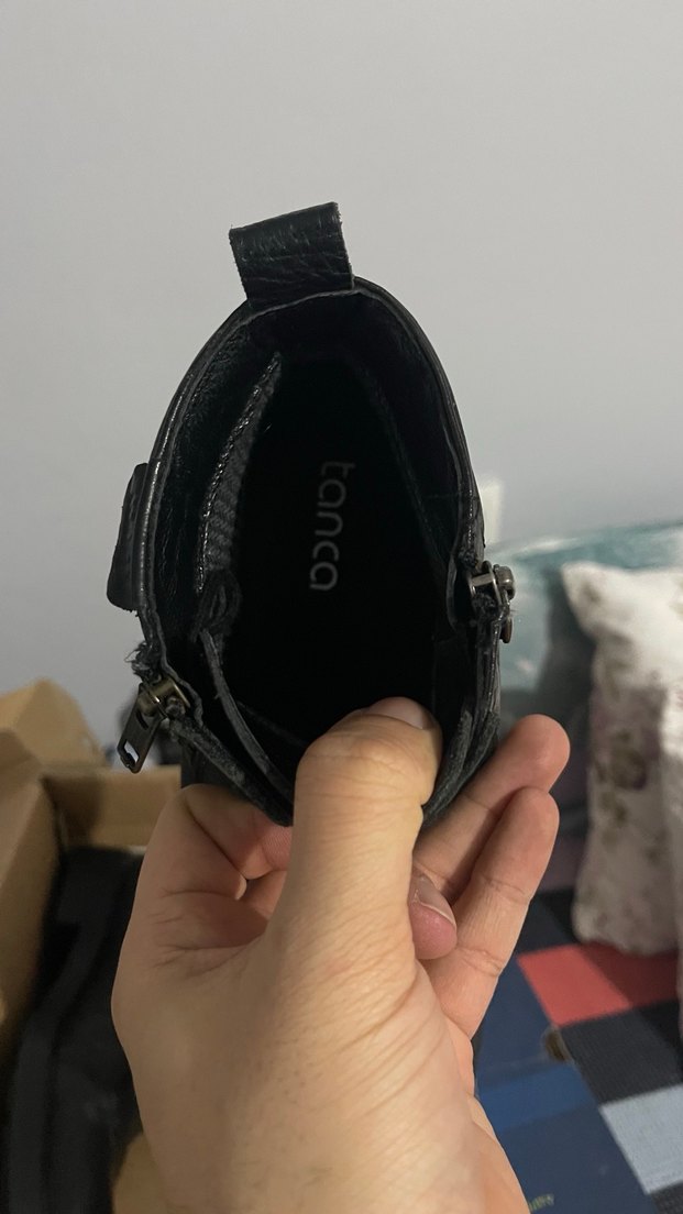 Siyah Fermuarlı Erkek Biker Botu - Görsel 3