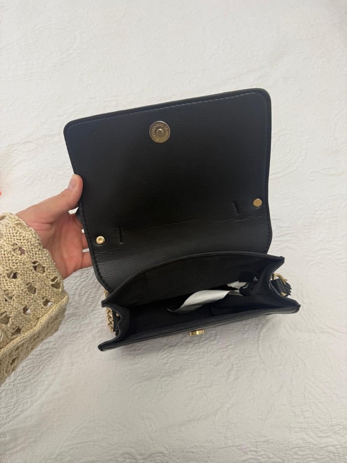 Siyah Deri Kadın Çanta - Görsel 2