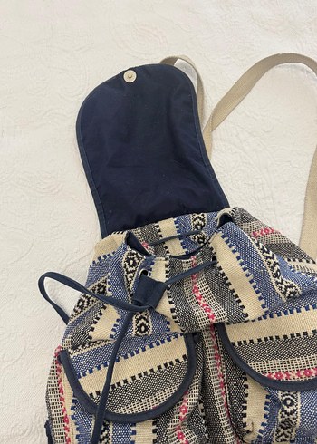 Bohem Çok Cepli Kadın Sırt Çantası - Görsel 3