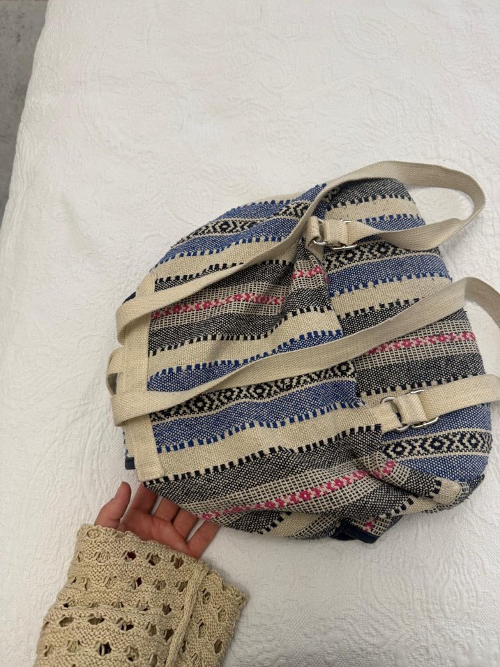 Bohem Çok Cepli Kadın Sırt Çantası - Görsel 2