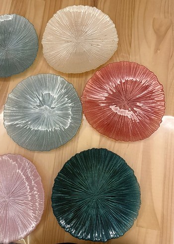 Bohem Tarzda Çok Renkli Çizgili Tabak Seti - Görsel 2