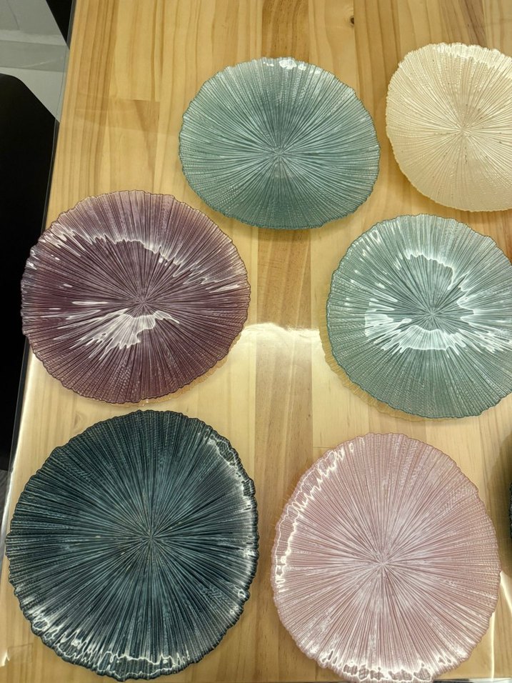 Bohem Tarzda Çok Renkli Çizgili Tabak Seti - Görsel 3