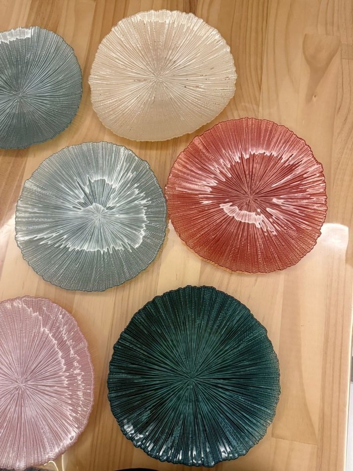 Bohem Tarzda Çok Renkli Çizgili Tabak Seti - Görsel 2