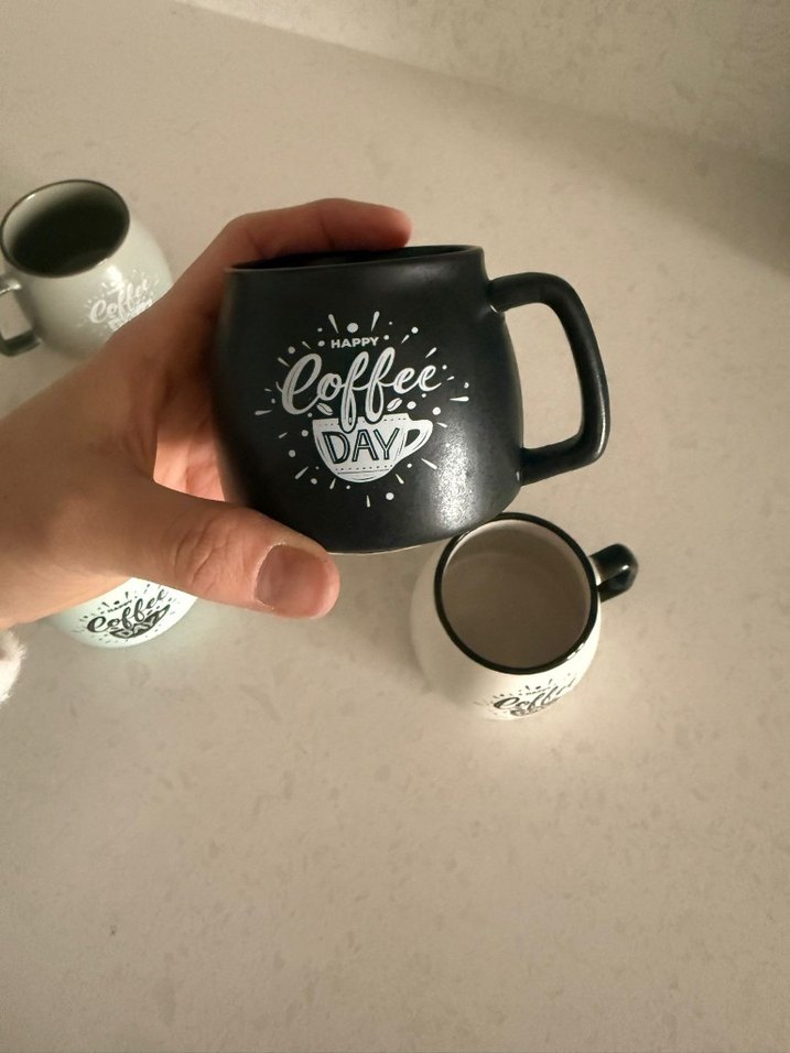 Gri Renkli Kahve Kupası Seti - Görsel 4