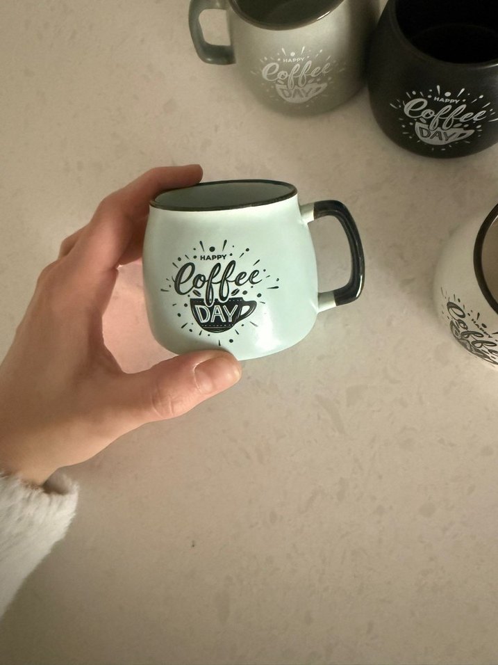 Gri Renkli Kahve Kupası Seti - Görsel 2