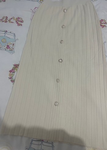 Krem vintage etek - Görsel 3