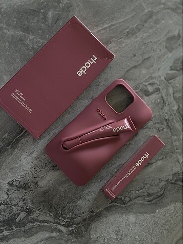 Rhode salty tan kılıf + lip tint