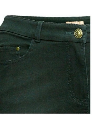 48 Beden H&M twi koyu yeşil Kemerli Kadın Kot Pantolon elastik 48 beden
