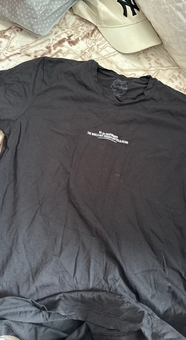 Siyah Kısa Kollu Hamile Tişört - Görsel 2