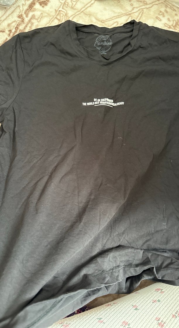 Siyah Kısa Kollu Hamile Tişört - Görsel 4