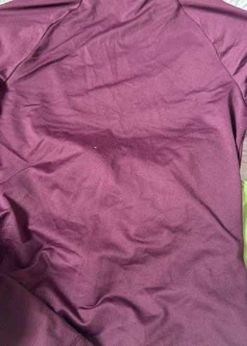 Bordo Hamile Boğazlı Uzun Kollu Tişört - Görsel 4