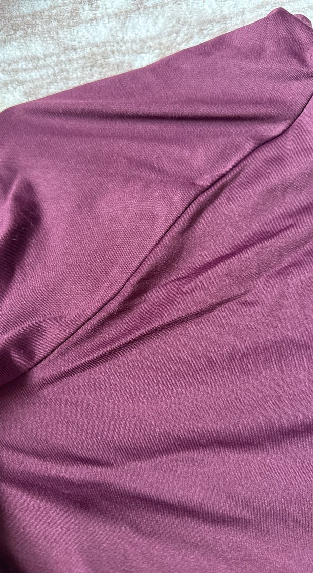 Bordo Hamile Boğazlı Uzun Kollu Tişört - Görsel 2