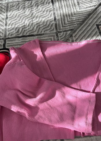 Pembe Pilili Kız Askılı V Yaka Yelek - Görsel 3