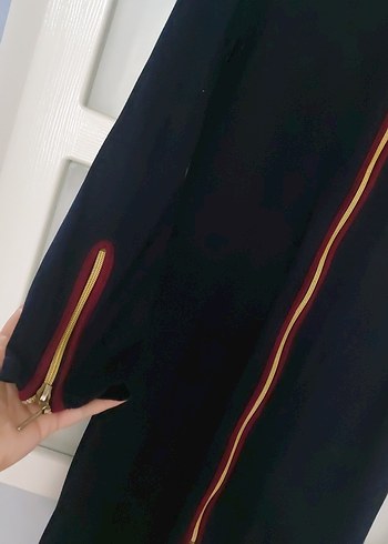 Diğer Siyah Uzun Fermuarlı Tesetttur Kap