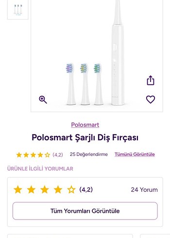 Polosmart Şarjlı Diş Fırçası - Görsel 2