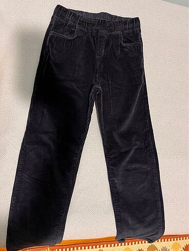 Lacivert fitilli kadife erkek çocuk pantalon