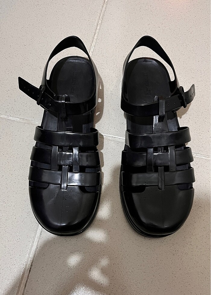 Siyah sandalet - Görsel 2