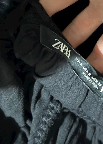 Zara Siyah V Yaka Askılı Kısa Tulum