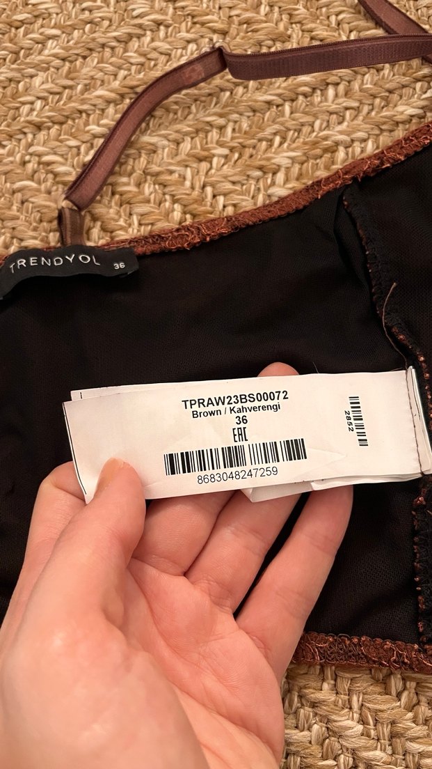 Bordo kahve Dantel İşlemeli  Büstiyer - Görsel 2