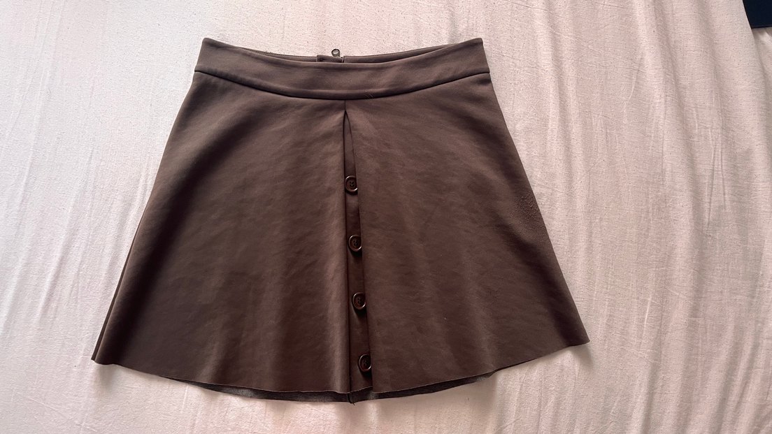 Düğmeli Haki Etek - Görsel 4