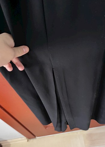 Diğer Siyah Uzun Kollu Nakışlı Gotik Elbise