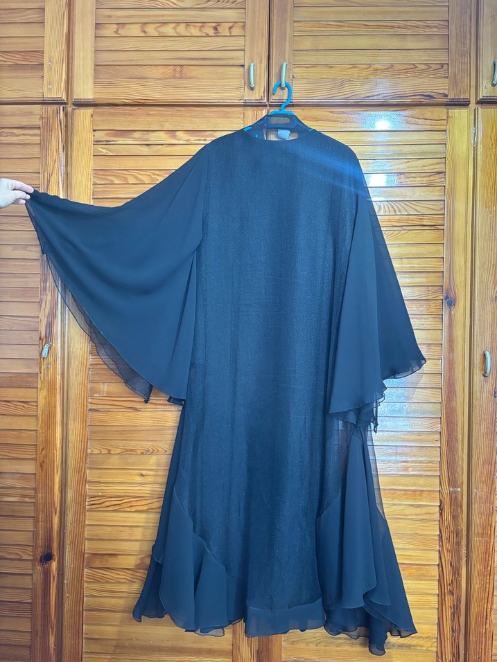 Uzun Kollu Nakışlı  Kadın Elbise - Görsel 5