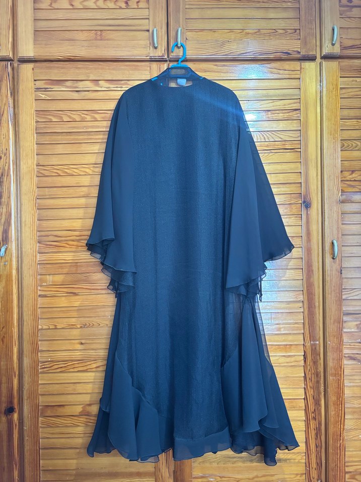 Uzun Kollu Nakışlı  Kadın Elbise - Görsel 4