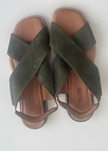 Yeşil Süet Kadın Sandalet - Görsel 2