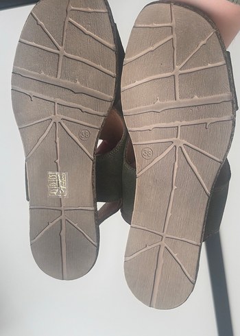 Yeşil Süet Kadın Sandalet - Görsel 3