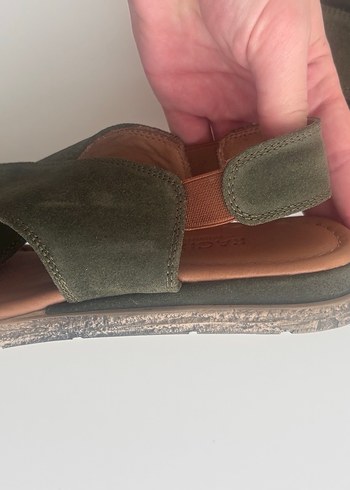 Yeşil Süet Kadın Sandalet - Görsel 4